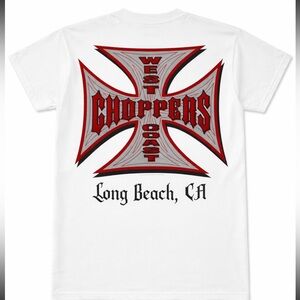 West Coast Choppers White Short-Sleeve Graphic Tee retro vintage size 2x